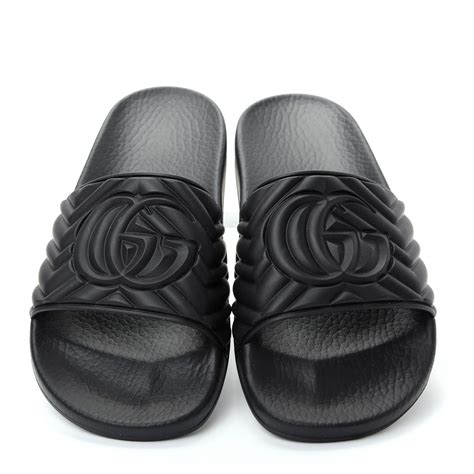 gucci women's matelasse rubber slides|Gucci slides women fit.